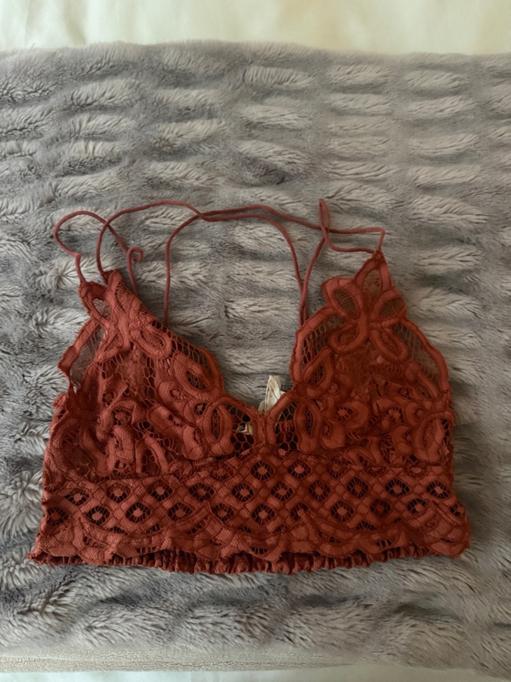 Free People Lace Bralette in Burnt Orange